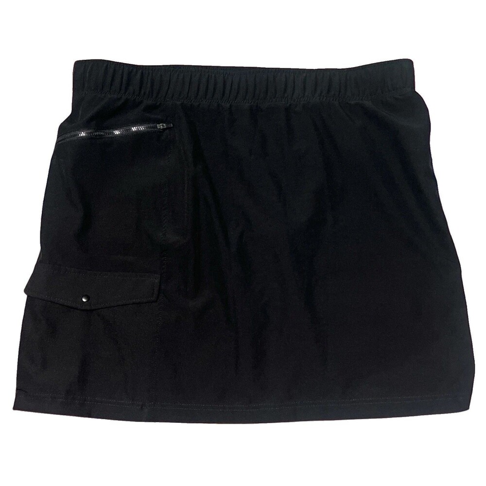 Avalanche Hiking Skort XL Black Built In Shorts Zip Pocket Cargo Athletic